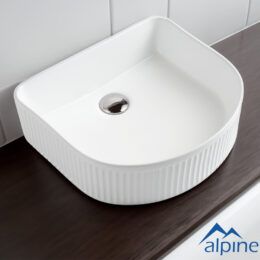 Quadrant Fluted Vessel White  