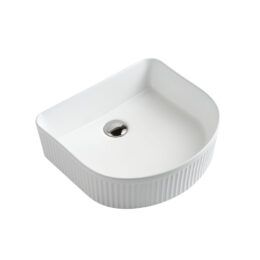 Quadrant Fluted Vessel White  