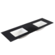 VTST150DSB-Double Bowl-Vanity Top-Shakespear Black