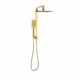 100109BG - Sky Twin Shower Square - BRUSHED GOLD