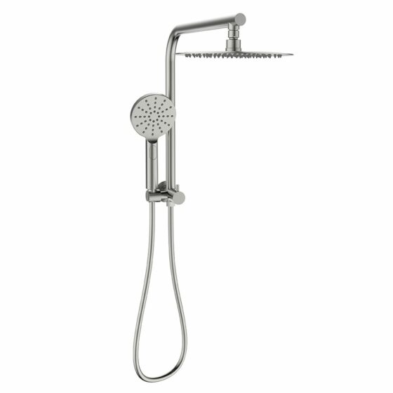 100209BN - Sky Twin Shower Round - BRUSHED NICKEL