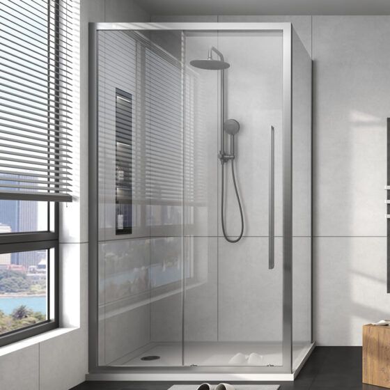 Alpine Sliver Sliding Door and Return